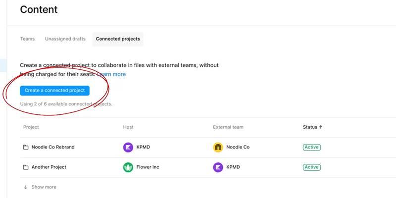 Connected Projects in Figma Improve Agency and Freelance Work